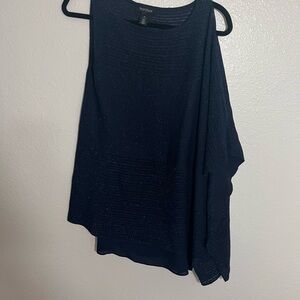 White House Black Market Blue Sparkle Sweater Sz XS